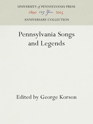 cover image of Pennsylvainia Songs and Legends